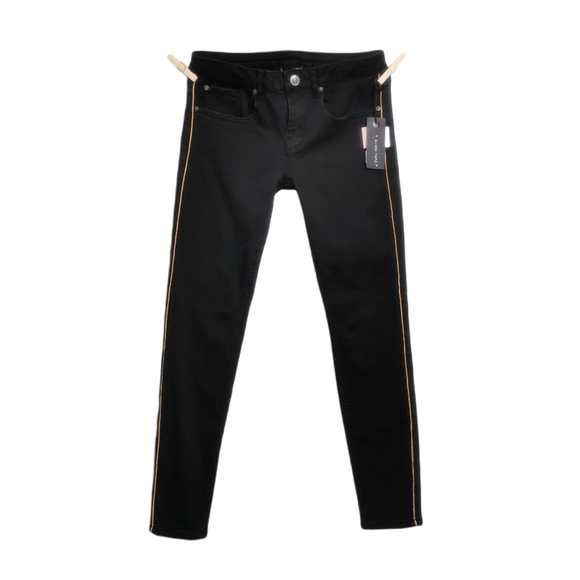 SIZE 27 Black Tape, Low-Rise, Black Skinny Jeans NWT - Picture 1 of 11